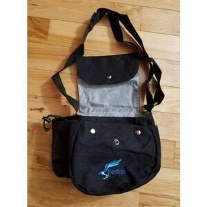 Black Disc Golf Bag - Fits 6-10 Golf Discs + Bottle - For Beginner & Advance